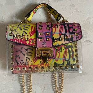 Colorful Graffiti Print Women's Bag